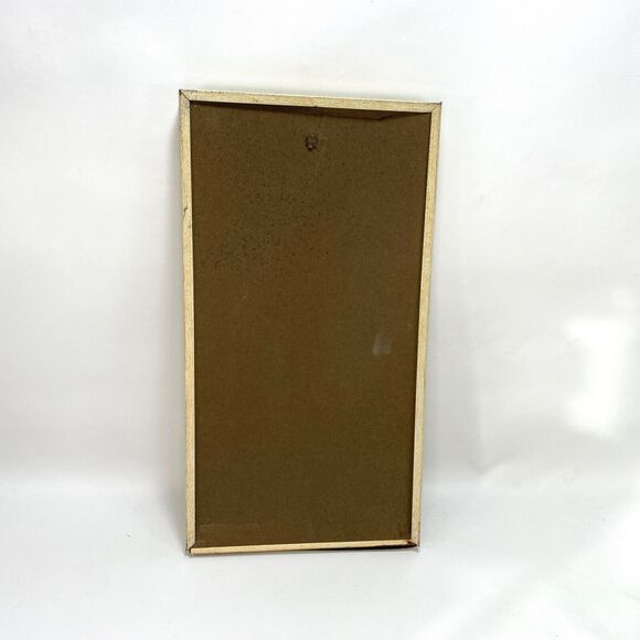 Vintage MCM Metalcraft 3D Picture Art Season Autumn Gold Pastel Woman Cupid Oak - Picture 7 of 14